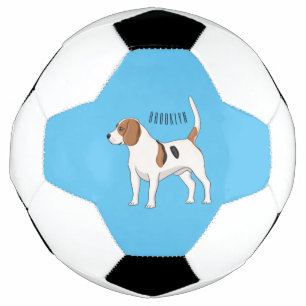 Balón De Fútbol Ilustracion de personalizado de perro Beagle