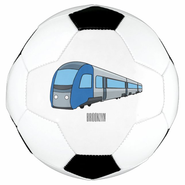 Balón De Fútbol Ilustracion de personalizado de trenes eléctricos (Anverso)