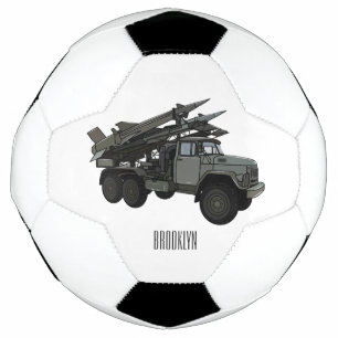 Balón De Fútbol Ilustracion de personalizado de vehículos de misil