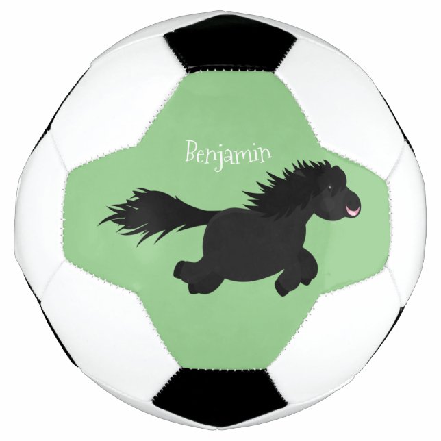 Balón De Fútbol Ilustracion de personalizado del pony de Shetland  (Anverso)