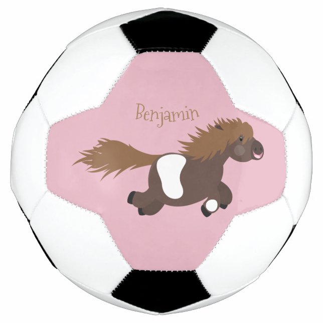 Balón De Fútbol Ilustracion de personalizado del pony de Shetland  (Anverso)