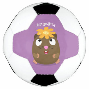 Balón De Fútbol Ilustracion de personalizado feliz de conejillo de