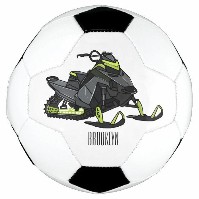 Balón De Fútbol Ilustracion de personalizado para motos de nieve (Anverso)