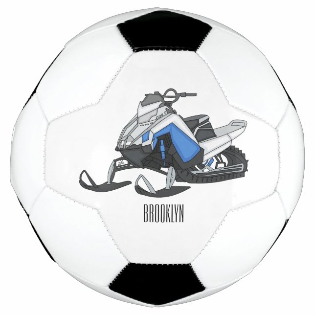 Balón De Fútbol Ilustracion de personalizado para motos de nieve (Anverso)