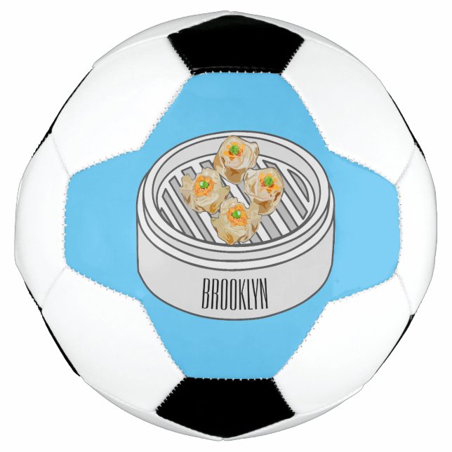 Balón De Fútbol Ilustracion de Shumai dim sum personalizado (Anverso)
