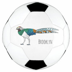 Balón De Fútbol Ilustracion del faisán de Lady amherst