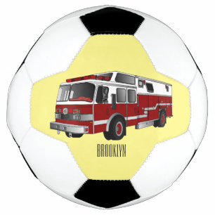 Balón De Fútbol Ilustracion del personalizado del motor de fuego