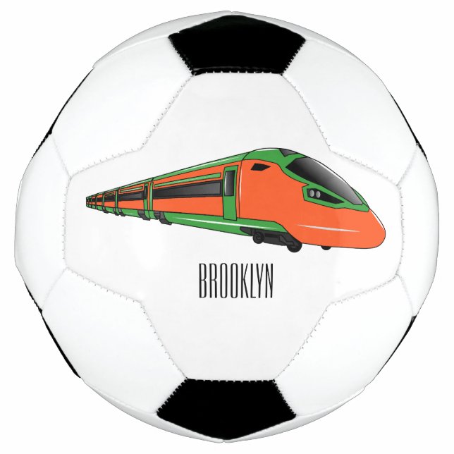 Balón De Fútbol Ilustracion del personalizado del tren de bala (Anverso)