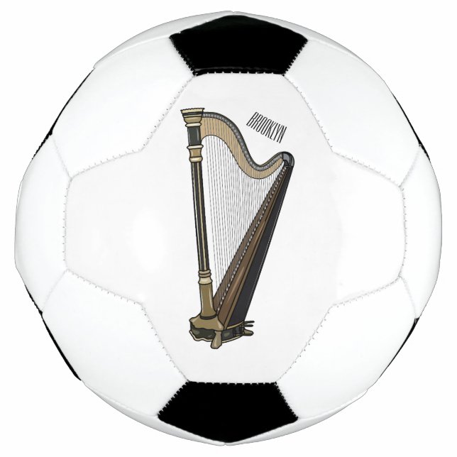 Balón De Fútbol Ilustracion Harp personalizado (Anverso)