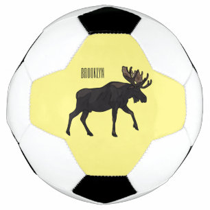 Balón De Fútbol Ilustracion Moose personalizado