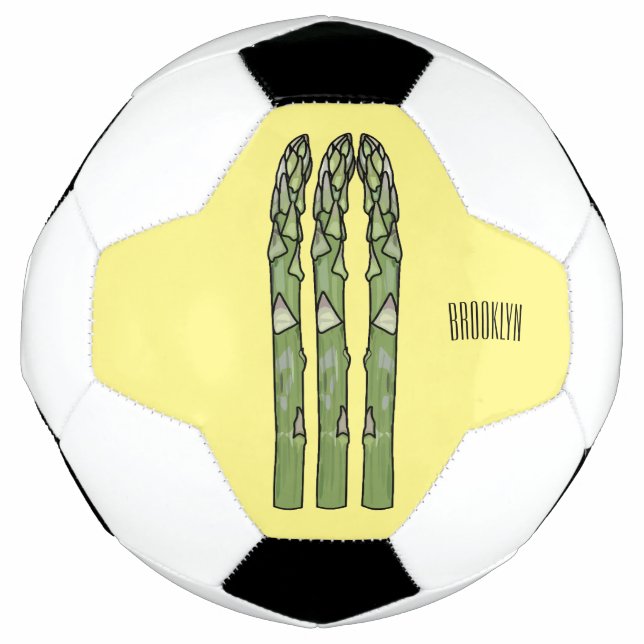 Balón De Fútbol Ilustracion personalizado Asparagus (Anverso)
