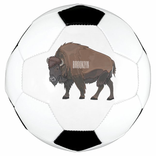 Balón De Fútbol Ilustracion personalizado Bison (Anverso)