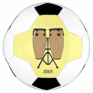 Balón De Fútbol Ilustracion personalizado Bongo drum