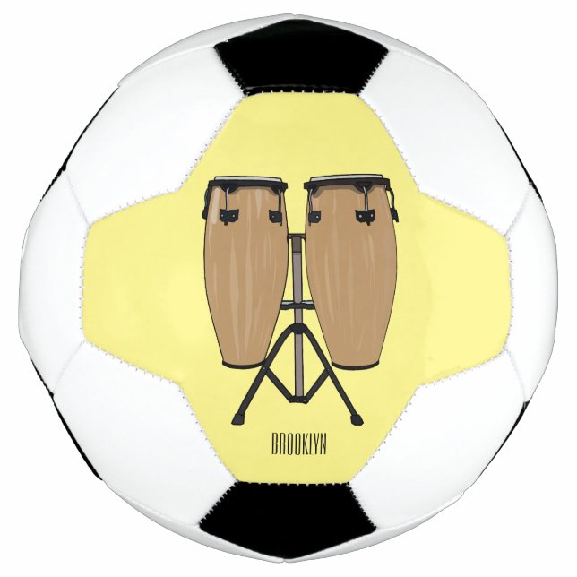 Balón De Fútbol Ilustracion personalizado Bongo drum (Anverso)