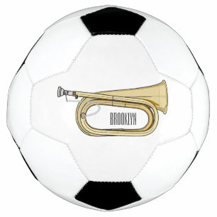Balón De Fútbol Ilustracion personalizado Bugle