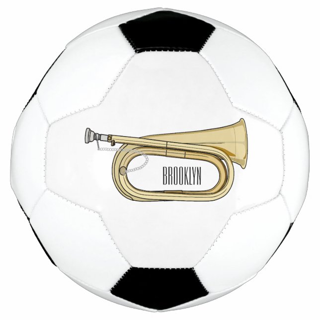 Balón De Fútbol Ilustracion personalizado Bugle (Anverso)