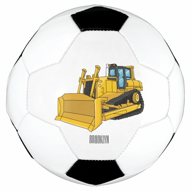 Balón De Fútbol Ilustracion personalizado Bulldozer (Anverso)