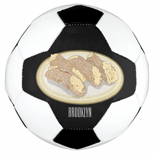 Balón De Fútbol Ilustracion personalizado Cannoli (Anverso)