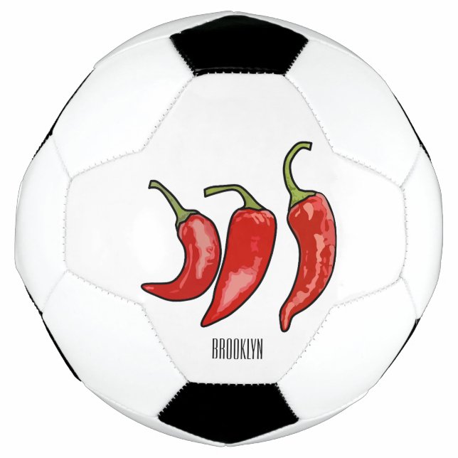 Balón De Fútbol Ilustracion personalizado Chili (Anverso)