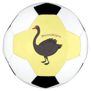 Balón De Fútbol Ilustracion personalizado cisne negro