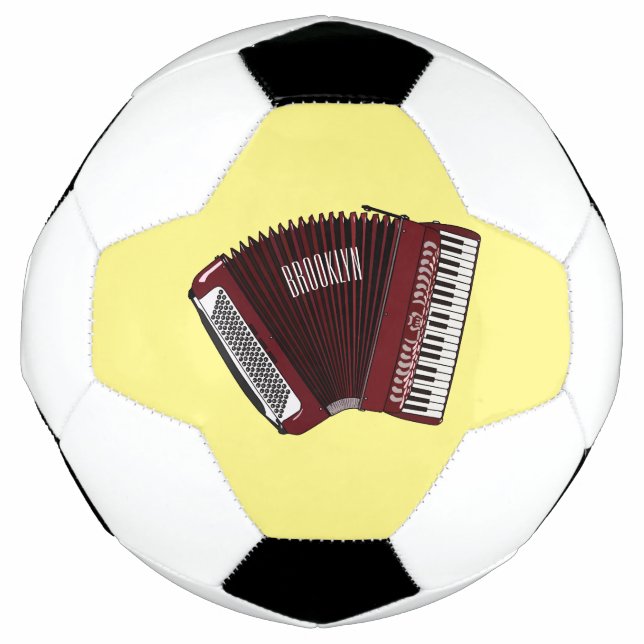 Balón De Fútbol Ilustracion personalizado de acordeón (Anverso)