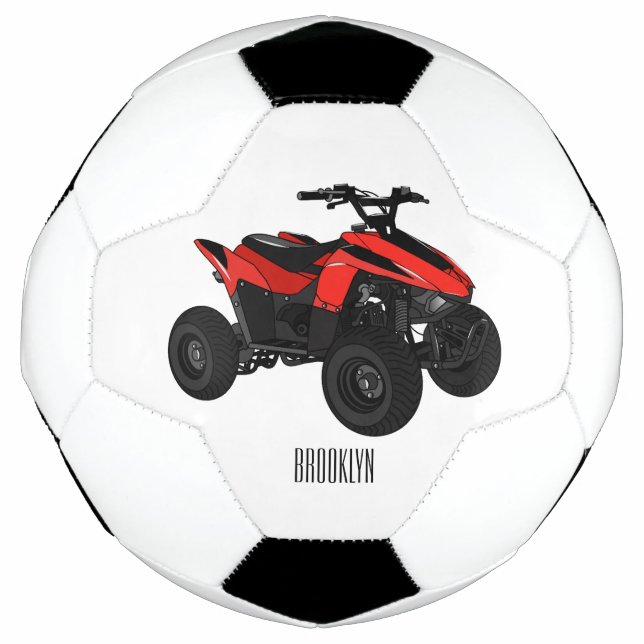 Balón De Fútbol Ilustracion personalizado de atv de cuatro bicicle (Anverso)