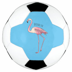 Balón De Fútbol Ilustracion personalizado de aves de Flamingo