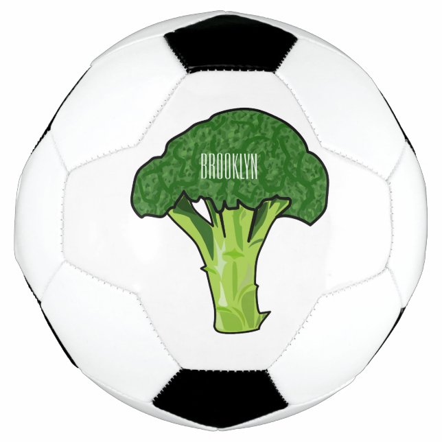 Balón De Fútbol Ilustracion personalizado de Broccoli (Anverso)