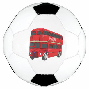 Balón De Fútbol Ilustracion personalizado de bus de dos pisos