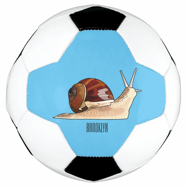 Balón De Fútbol Ilustracion personalizado de caracoles (Anverso)