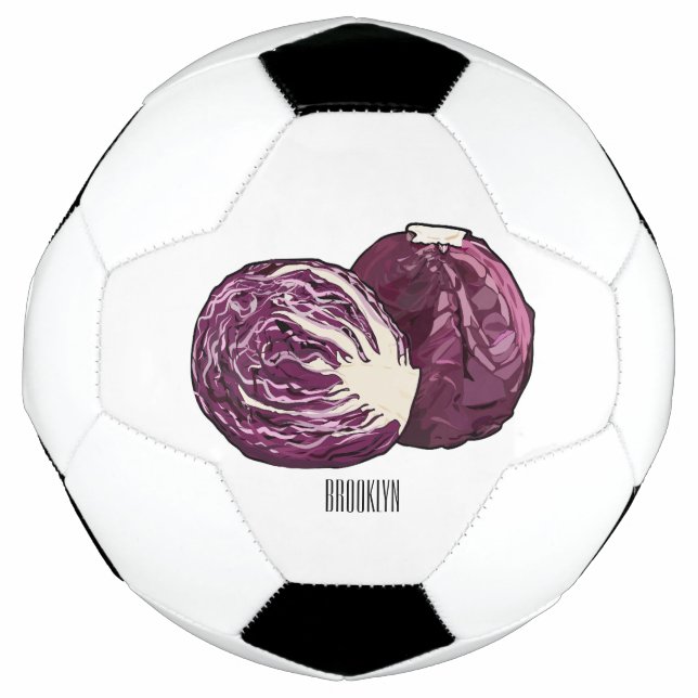 Balón De Fútbol Ilustracion personalizado de col roja (Anverso)