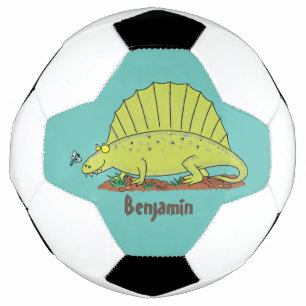 Balón De Fútbol Ilustracion personalizado de dimetrodon verde lind