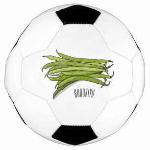 Balón De Fútbol Ilustracion personalizado de frijol verde