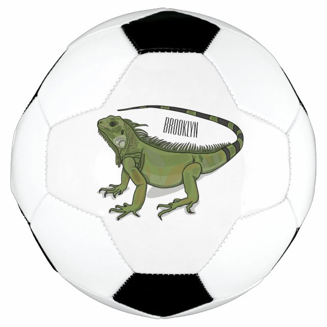 Balón De Fútbol Ilustracion personalizado de Iguana (Anverso)