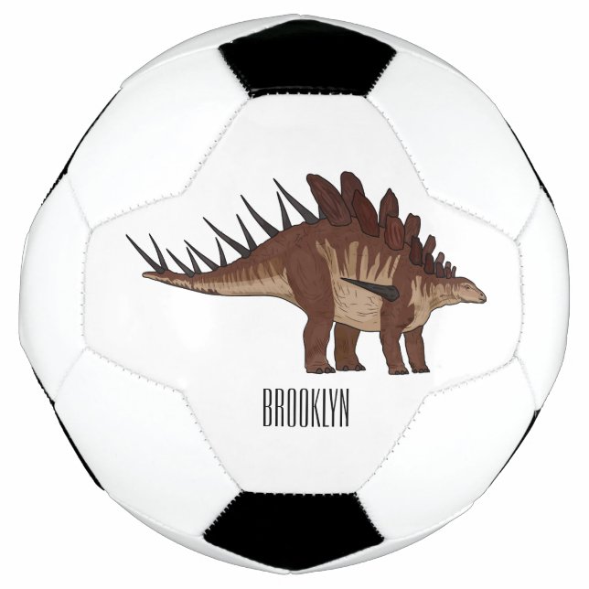 Balón De Fútbol Ilustracion personalizado de Kentrosaurus (Anverso)