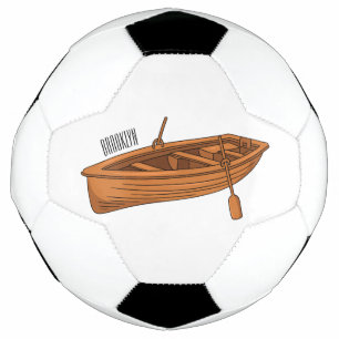 Balón De Fútbol Ilustracion personalizado de lancha dorada