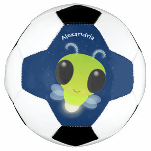 Balón De Fútbol Ilustracion personalizado de luciérnaga con brillo