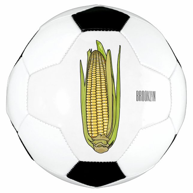Balón De Fútbol Ilustracion personalizado de maíz (Anverso)