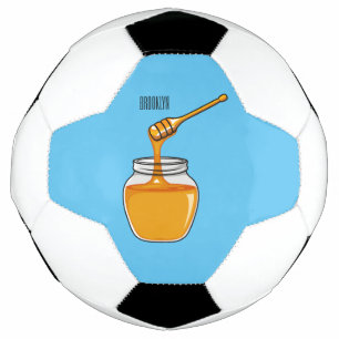 Balón De Fútbol Ilustracion personalizado de miel
