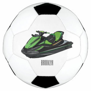 Balón De Fútbol Ilustracion personalizado de moto acuática