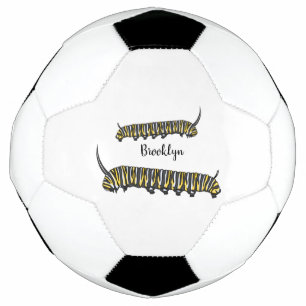 Balón De Fútbol Ilustracion personalizado de oruga monarca