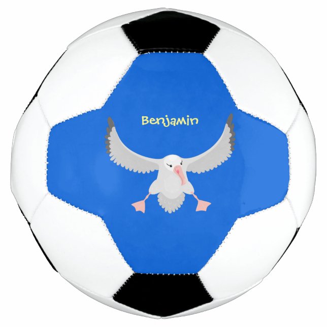 Balón De Fútbol Ilustracion personalizado de pájaro de albatross (Anverso)
