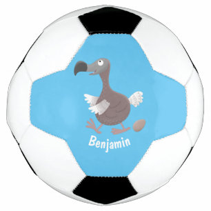 Balón De Fútbol Ilustracion personalizado de pájaro dodo gracioso
