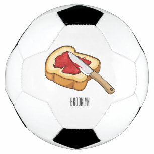 Balón De Fútbol Ilustracion personalizado de pan y mermelada
