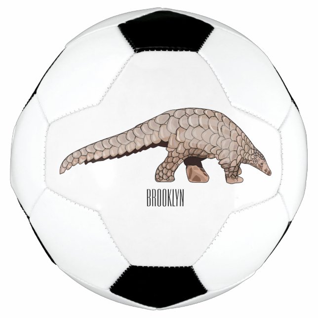 Balón De Fútbol Ilustracion personalizado de Pangolin (Anverso)