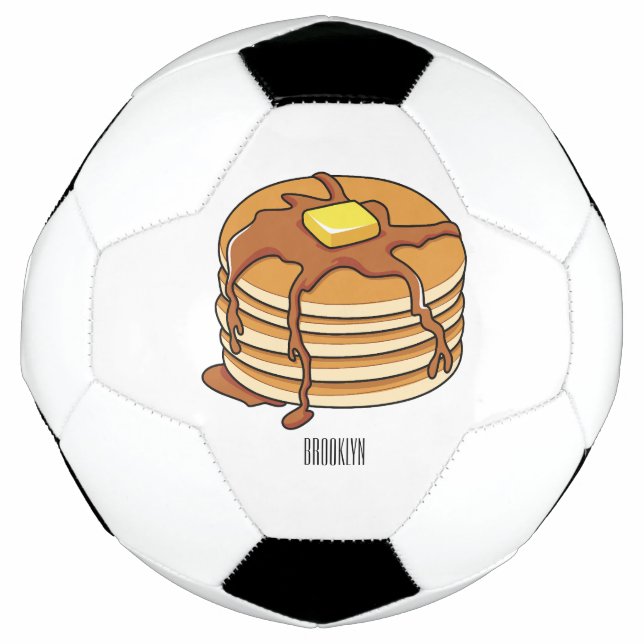 Balón De Fútbol Ilustracion personalizado de panqueques (Anverso)