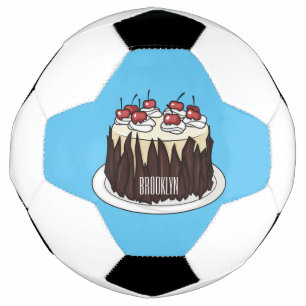 Balón De Fútbol Ilustracion personalizado de pasteles de la Selva 