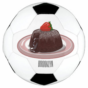 Balón De Fútbol Ilustracion personalizado de pastelitos de lava de