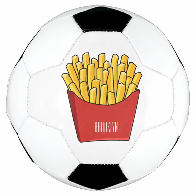 Balón De Fútbol Ilustracion personalizado de patatas fritas (Anverso)