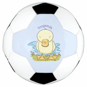 Balón De Fútbol Ilustracion personalizado de pato amarillo